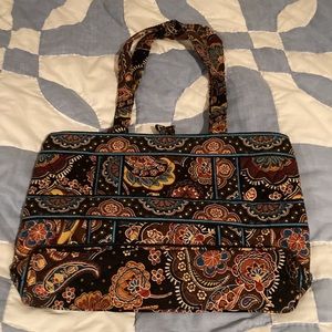 Vera Bradley brown and blue paisley bag